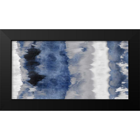 Resonate - Indigo Black Modern Wood Framed Art Print by Springer, Rachel