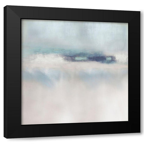 Suspend in Aqua Black Modern Wood Framed Art Print with Double Matting by Springer, Rachel