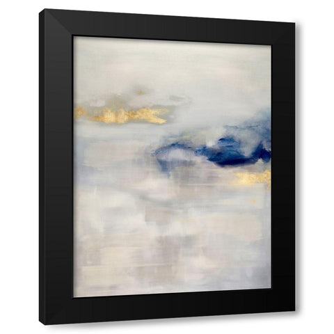 Ethereal with Blue I Black Modern Wood Framed Art Print with Double Matting by Springer, Rachel