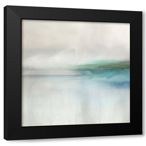 Stillness in Aqua II Black Modern Wood Framed Art Print with Double Matting by Springer, Rachel