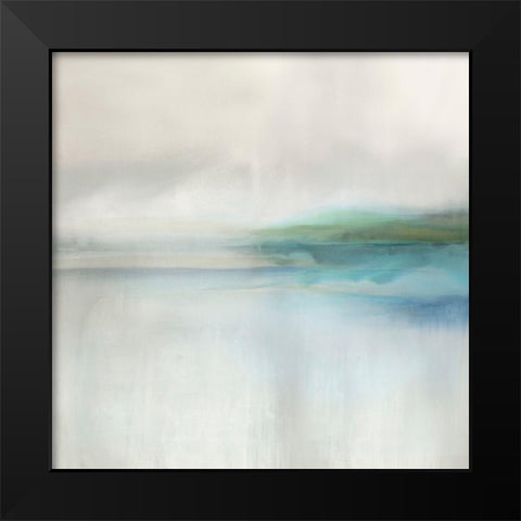 Stillness in Aqua II Black Modern Wood Framed Art Print by Springer, Rachel
