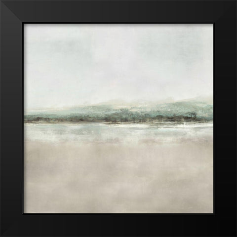 Quiet Horizon Black Modern Wood Framed Art Print by Springer, Rachel