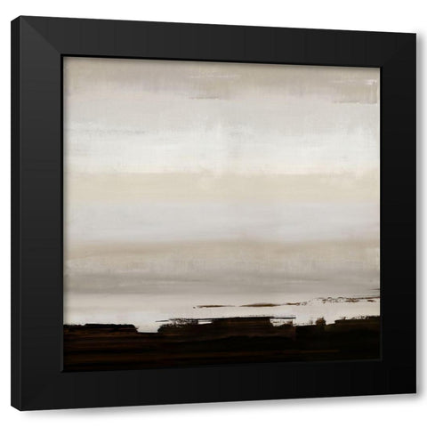 Chocolate Strokes I Black Modern Wood Framed Art Print with Double Matting by Springer, Rachel