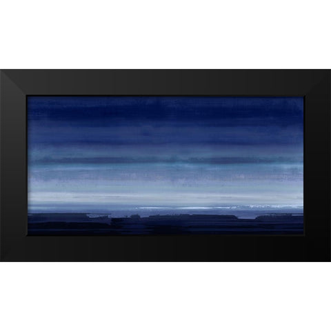 Highlight Indigo Black Modern Wood Framed Art Print by Springer, Rachel