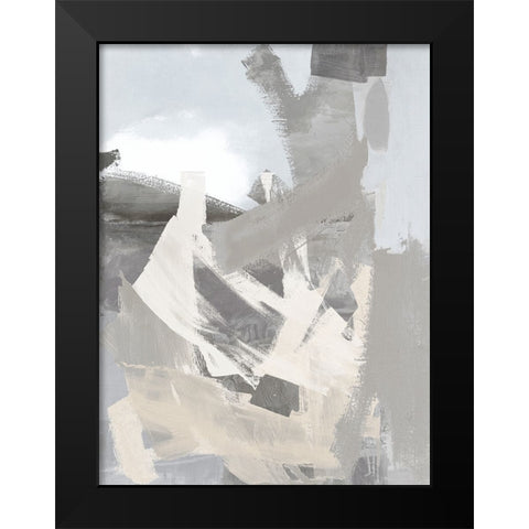 Layers III Black Modern Wood Framed Art Print by Springer, Rachel