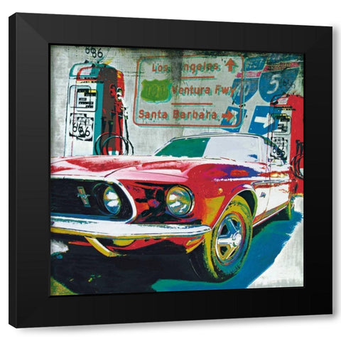 Ventura Freeway Black Modern Wood Framed Art Print by Foster, Ray