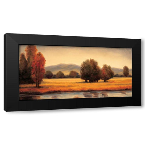 Rivers Edge Black Modern Wood Framed Art Print by Franklin, Ryan