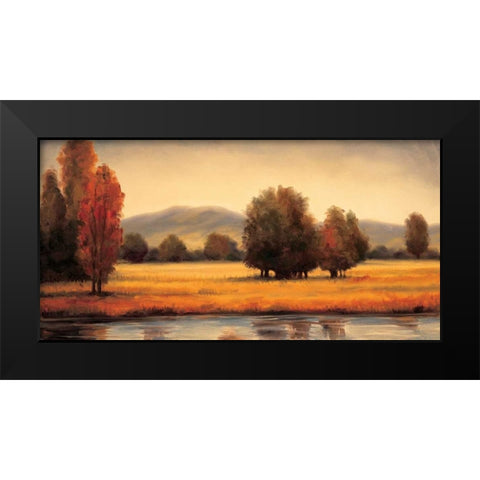 Rivers Edge Black Modern Wood Framed Art Print by Franklin, Ryan