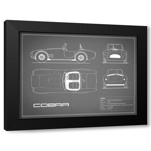 Cobra-Grey Black Modern Wood Framed Art Print with Double Matting by Rogan, Mark