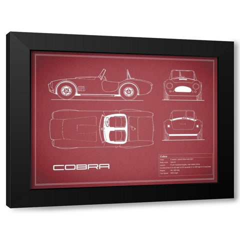 Cobra-Maroon Black Modern Wood Framed Art Print with Double Matting by Rogan, Mark