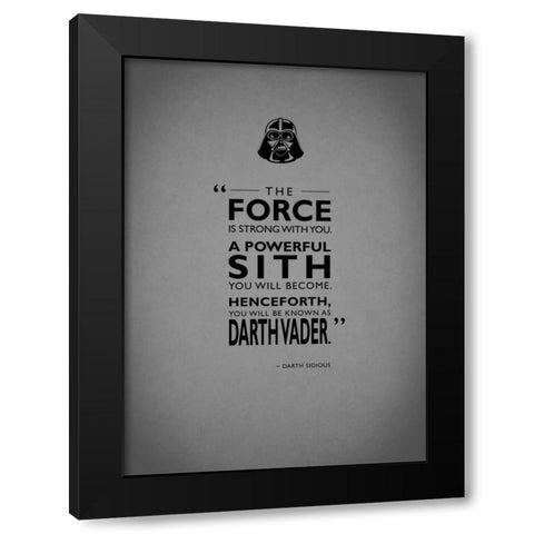 Darth Sidious Powerful Black Modern Wood Framed Art Print with Double Matting by Rogan, Mark
