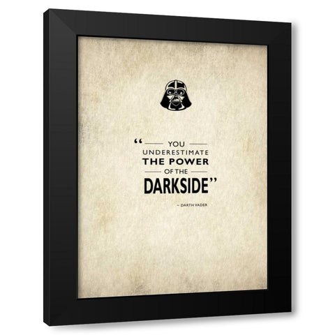 Darth Vader Black Modern Wood Framed Art Print by Rogan, Mark