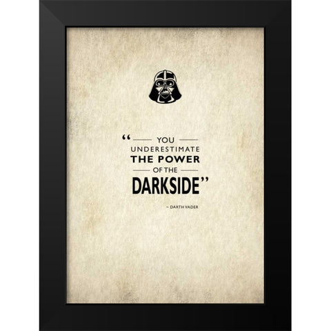 Darth Vader Black Modern Wood Framed Art Print by Rogan, Mark