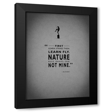 Mr Miyagi Black Modern Wood Framed Art Print with Double Matting by Rogan, Mark