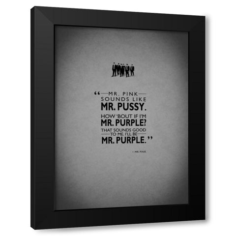 Reservoir-Dogs Mr-Pink Black Modern Wood Framed Art Print with Double Matting by Rogan, Mark