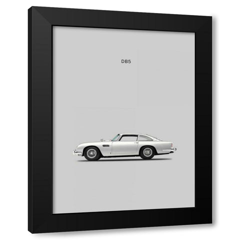 Aston DB5 1965 Black Modern Wood Framed Art Print by Rogan, Mark