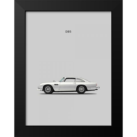 Aston DB5 1965 Black Modern Wood Framed Art Print by Rogan, Mark