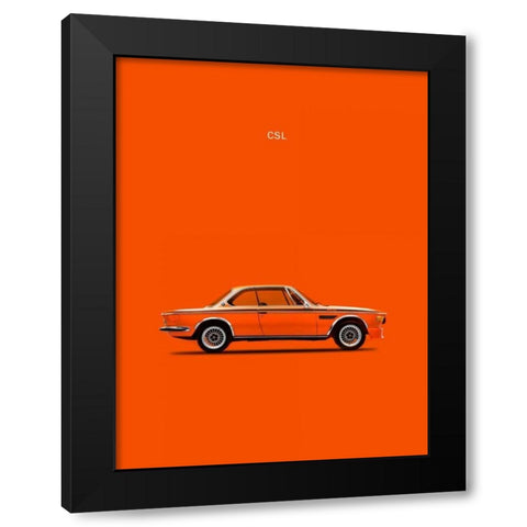 BMW CLS 1972 Black Modern Wood Framed Art Print by Rogan, Mark