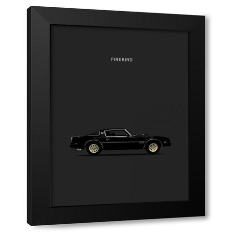 Firebird 78 Black Modern Wood Framed Art Print with Double Matting by Rogan, Mark