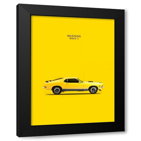 Ford Mustang Mach1 1970 Black Modern Wood Framed Art Print with Double Matting by Rogan, Mark
