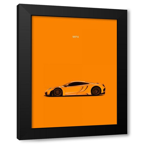 McLaren MP4 Black Modern Wood Framed Art Print by Rogan, Mark