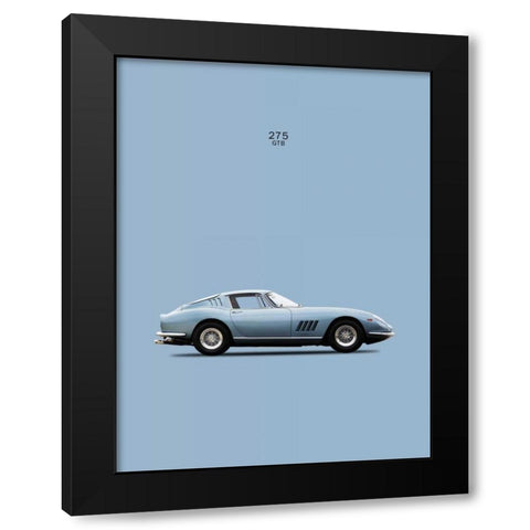 Ferrari 275-GTB 1966 Black Modern Wood Framed Art Print by Rogan, Mark