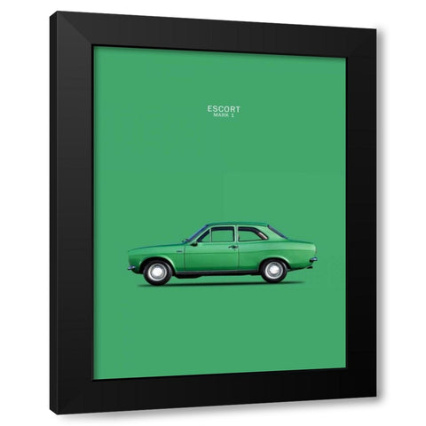 Ford Escort Mk1 TwinCam 1968 Black Modern Wood Framed Art Print by Rogan, Mark