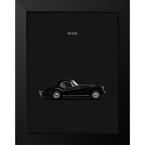 Jaguar XK120 Coupe 1952 Black Modern Wood Framed Art Print by Rogan, Mark