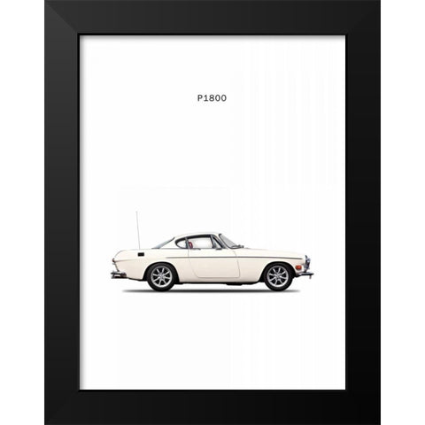 Volvo P1800 Black Modern Wood Framed Art Print by Rogan, Mark