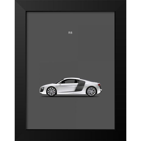 Audi R8 Black Modern Wood Framed Art Print by Rogan, Mark