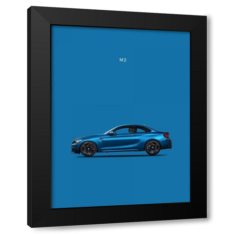 BMW M2 Black Modern Wood Framed Art Print with Double Matting by Rogan, Mark