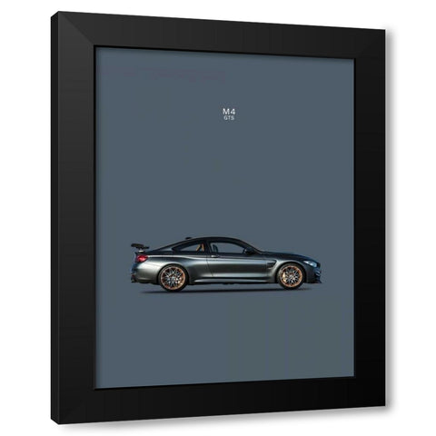 BMW M4 GTS Black Modern Wood Framed Art Print by Rogan, Mark