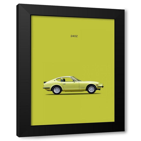 Datsun 240Z 1969 Black Modern Wood Framed Art Print by Rogan, Mark