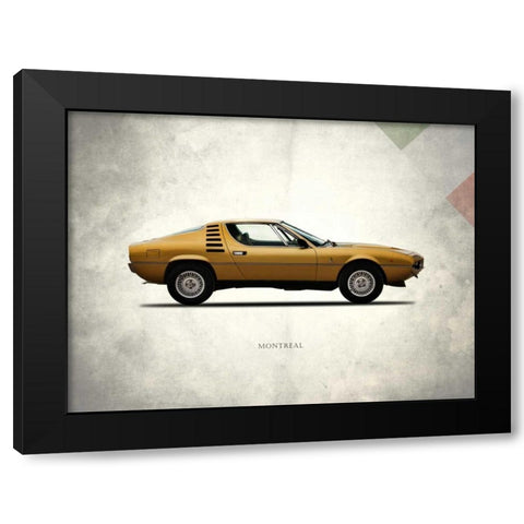 Alfa-Romeo Montreal 1972 Black Modern Wood Framed Art Print by Rogan, Mark