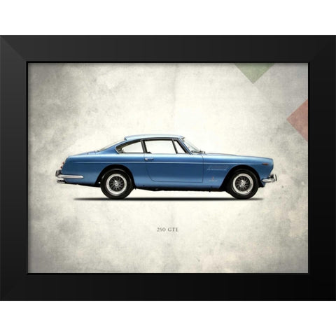 Ferrari 250GTE 1962 Black Modern Wood Framed Art Print by Rogan, Mark