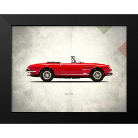 Ferrari 275GTS 1966 Black Modern Wood Framed Art Print by Rogan, Mark