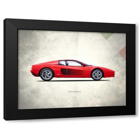 Ferrari Testarossa 1996 Black Modern Wood Framed Art Print by Rogan, Mark