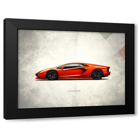 Lamborghini Aventador Black Modern Wood Framed Art Print by Rogan, Mark