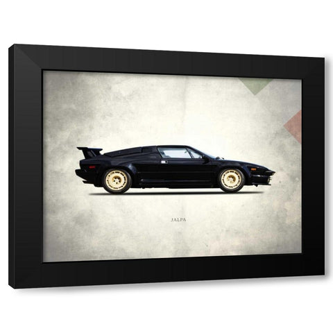 Lamborghini Jalpa 1988 Black Modern Wood Framed Art Print by Rogan, Mark