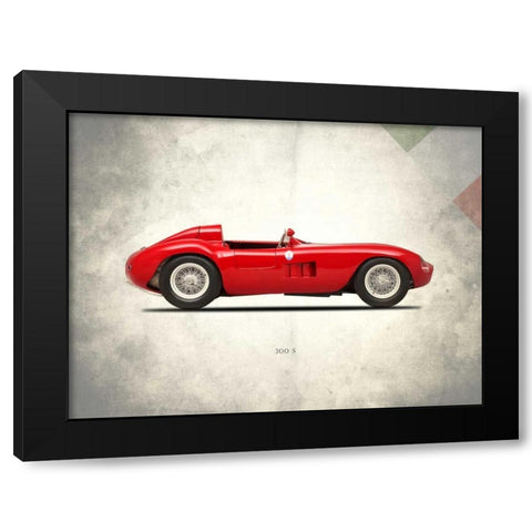 Maserati 300-S 1955 Black Modern Wood Framed Art Print with Double Matting by Rogan, Mark