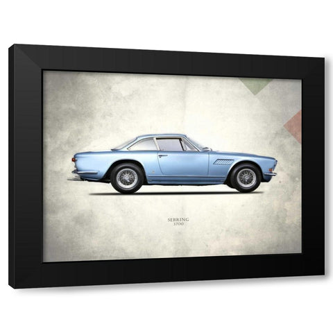 Maserati Sebring 3700 1969 Black Modern Wood Framed Art Print by Rogan, Mark