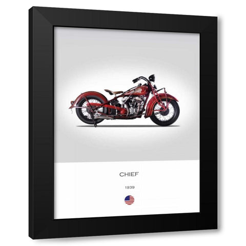 Indian Chief 1939 Black Modern Wood Framed Art Print with Double Matting by Rogan, Mark