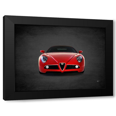 Alfa Romeo 8C 2008 Black Modern Wood Framed Art Print by Rogan, Mark
