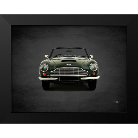 Aston Martin DB6 1965 Black Modern Wood Framed Art Print by Rogan, Mark