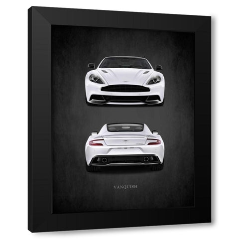 Aston Martin Vanquish Black Modern Wood Framed Art Print with Double Matting by Rogan, Mark