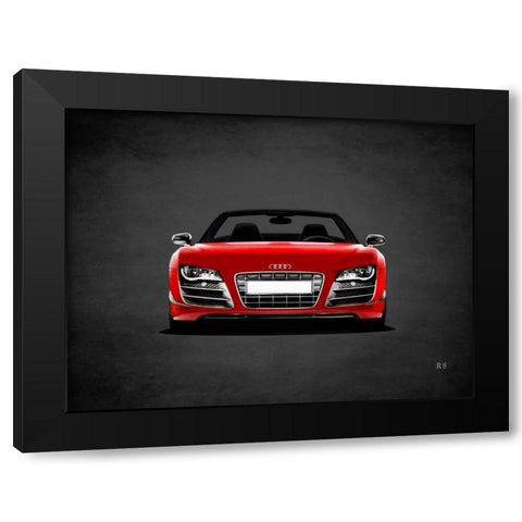 Audi R8 Black Modern Wood Framed Art Print with Double Matting by Rogan, Mark