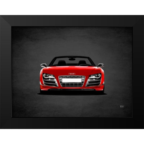 Audi R8 Black Modern Wood Framed Art Print by Rogan, Mark