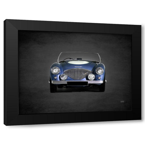 Austin-Healey 100 1953 Black Modern Wood Framed Art Print with Double Matting by Rogan, Mark