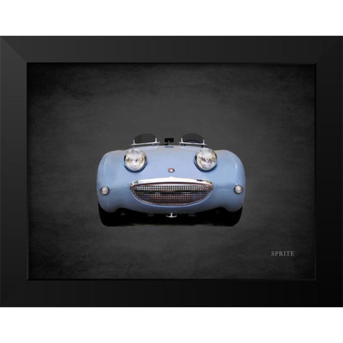 Austin-Healey Sprite Mk1 Black Modern Wood Framed Art Print by Rogan, Mark