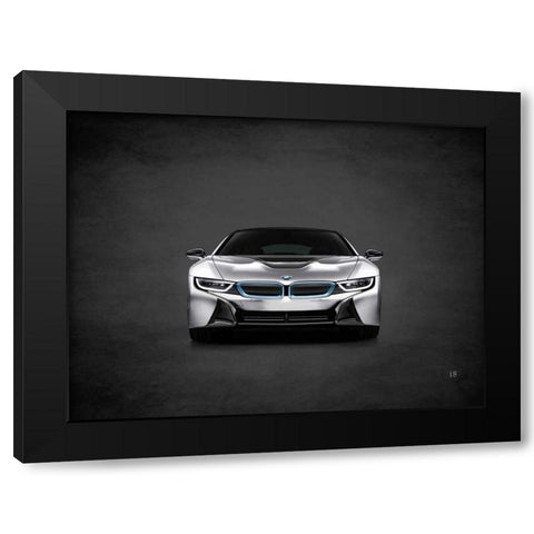 BMW i8 Black Modern Wood Framed Art Print with Double Matting by Rogan, Mark